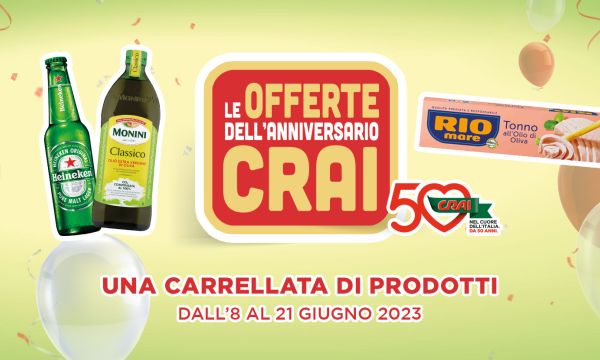 Le offerte dell’anniversario Crai