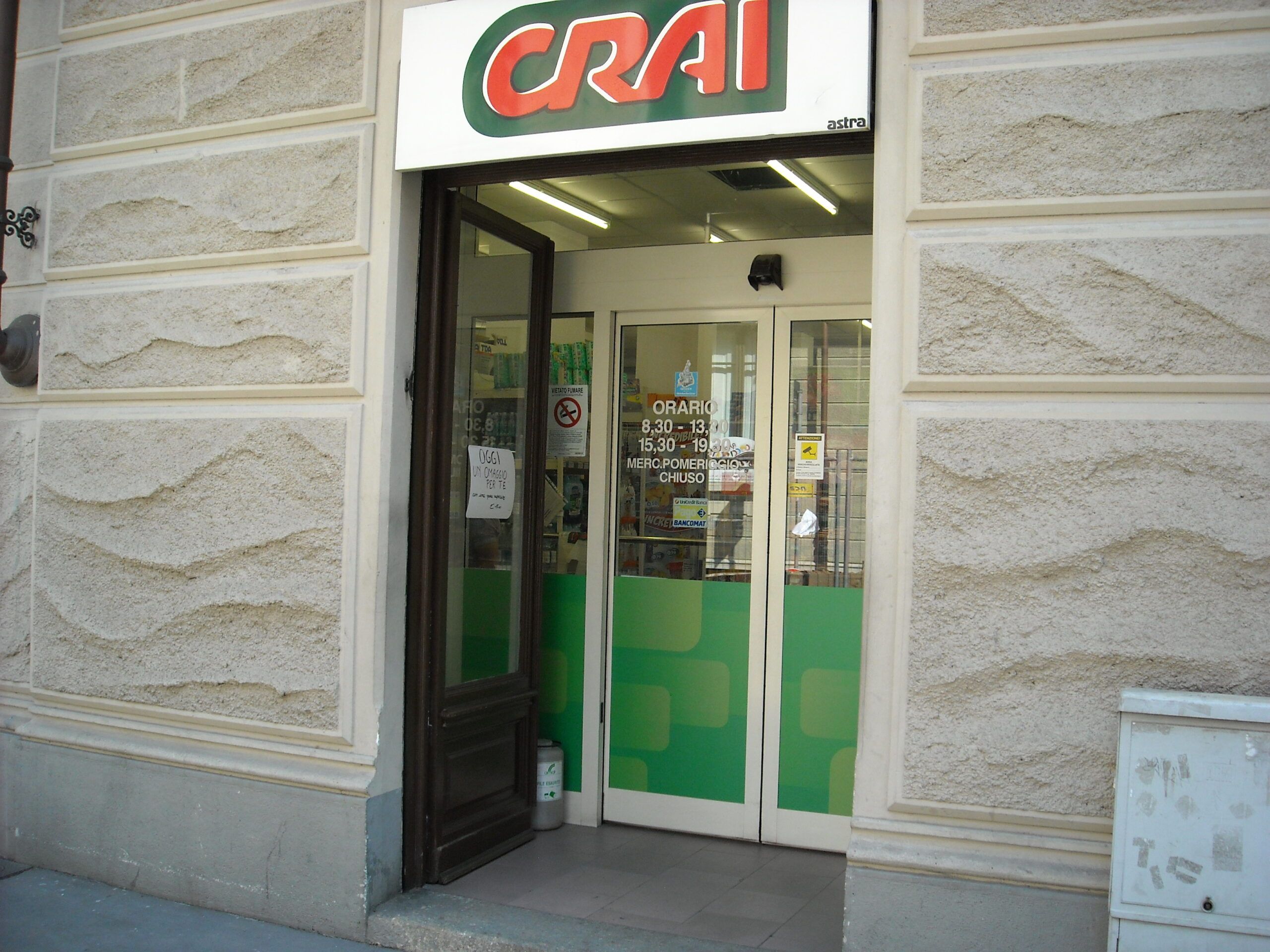 Esterno negozio: 10180 – CRAI TORINO  – VIA G. CASALIS, 3