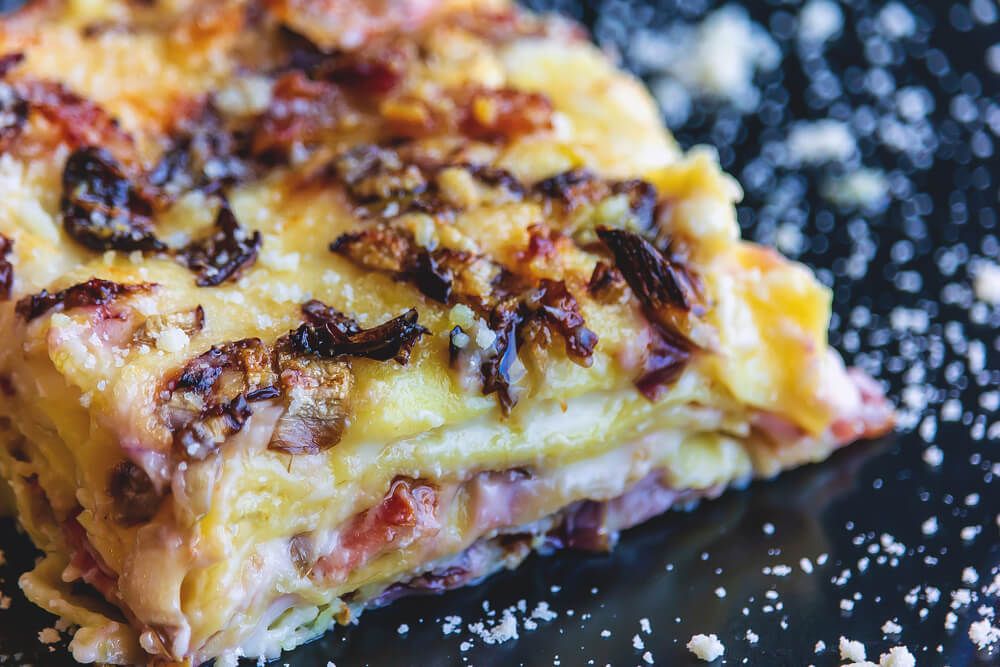 Lasagne radicchio e taleggio