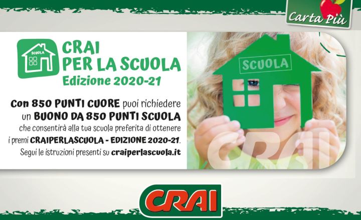 “Crai per la Scuola”: AMA CRAI EST a sostegno delle attività didattiche