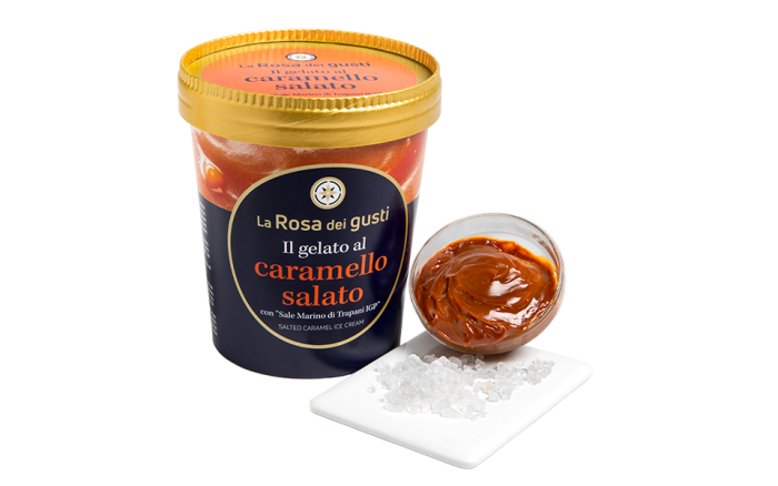 Gelato al caramello salato La Rosa dei gusti