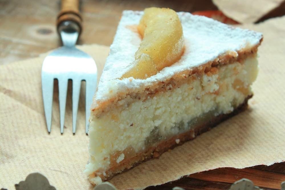 Torta ricotta e pere