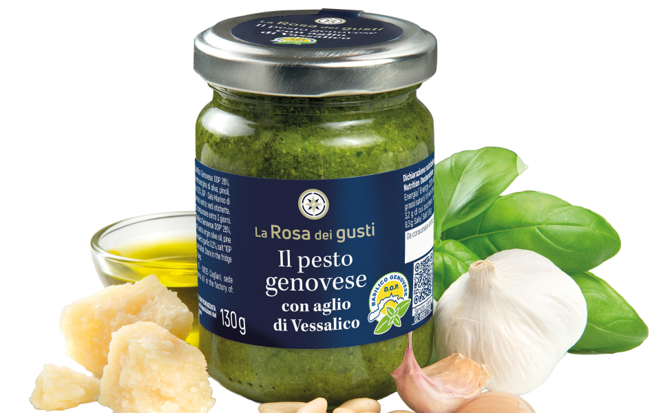 Il pesto genovese con aglio di Vessalico La Rosa dei gusti