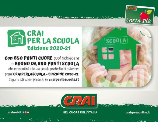 “Crai per la Scuola”: AMA CRAI EST a sostegno delle attività didattiche