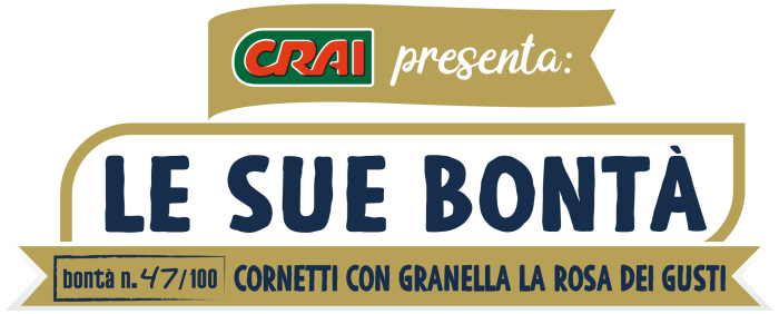 I cinque cornetti con granella La Rosa dei gusti