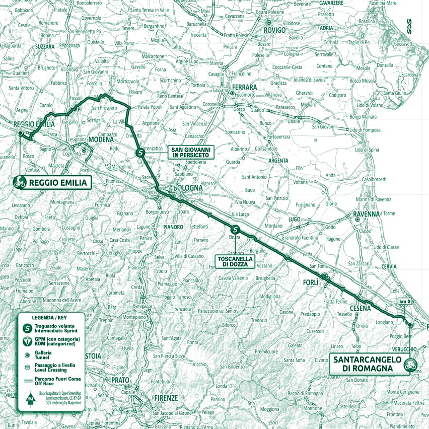 11^ Tappa Santarcangelo di Romagna-Reggio Emilia