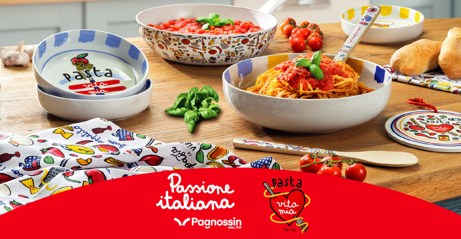 Linea Pasta Vita Mia firmata PAGNOSSIN by Lala Design